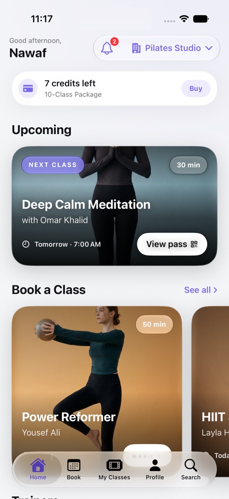 Member app home